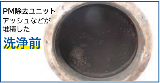 ＰＭ除去ユニット アッシュなどが堆積した 洗浄前